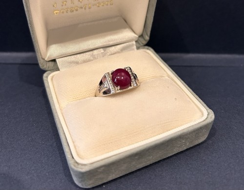 Vintage ruby cabochon - ruby, –