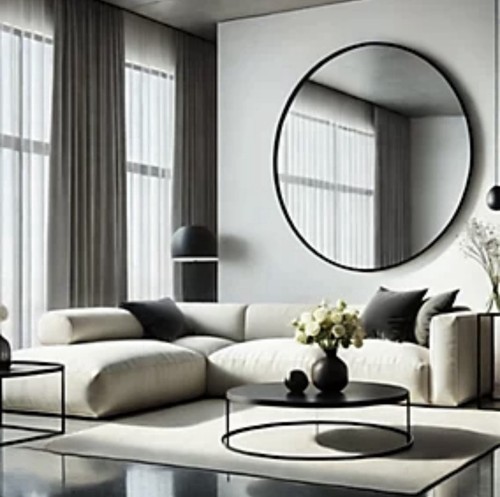 Wall mirror round large makeup - mirror,