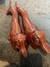 Vintage Pair Ceramic 15inch Long Dachshunds
