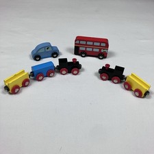 Wooden Train & Vehicle Bundle