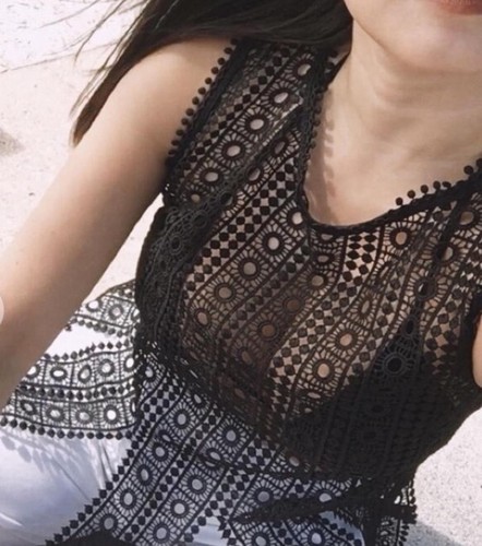 New zara crochet see through - zara,