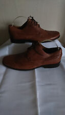 RAVEL TAN LEATHER MENS LACE UP BROGUES SHOES SIZE 8 VGC