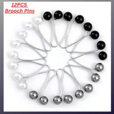 Scarf Pins U-shaped Brooch Pins Hijab Pearl Safety Sweater Shawl Clips