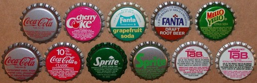 Vintage soda pop bottle caps