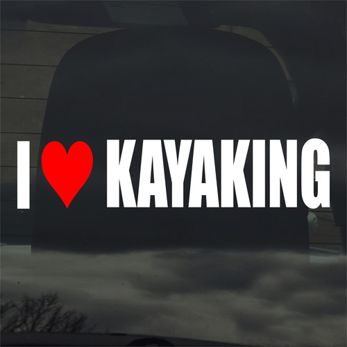 Love kayaking custom vinyl - kayaking,