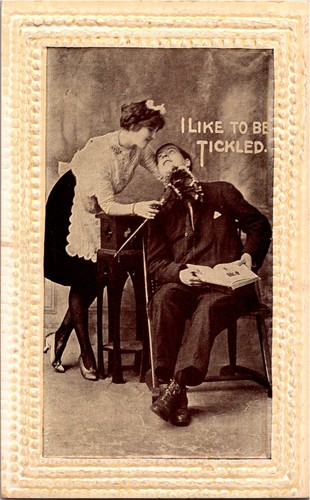 Antique postcard woman - antique,