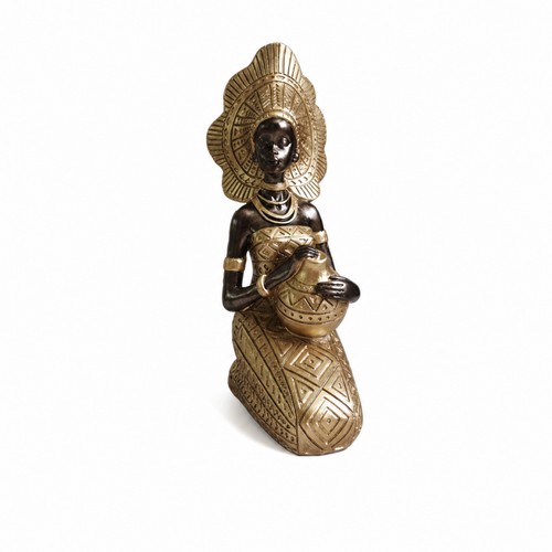 African woman figurine - african,