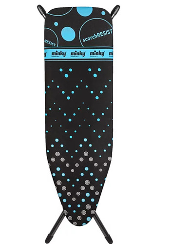Minky hot spot blue ironing - blue,