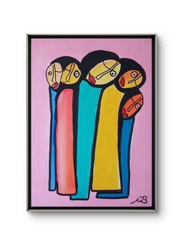 Picasso style figurative 12x16 - style,