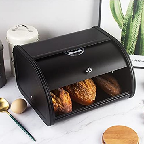 Large metal bread bin - metal,