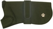 Danish Design Waxed Fleece  12"/30cm - Dog Coat  - Dog Jacket - Green