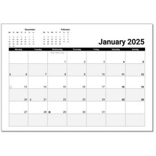 A4/A3 Blank Calendar - Landscape Planner (Wire Bound - 12 Months plus Cover)