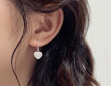 Matte Drop Heart Stud Earrings