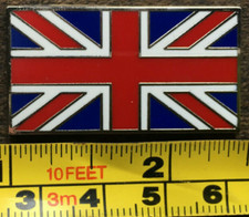 Union Jack Metal Enamel Badge Emblem Classic Car Self Adhesive Sticky 38mm x 21