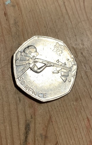 50p coin 2012 olympics clay - 50p,