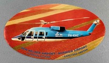 KLM Helicopters Airline Sticker Sikorsky S-76 Norwich Airport Den Helder Label 