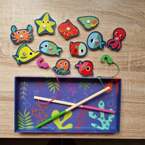 Djeco wooden magnetic fishing - wooden,