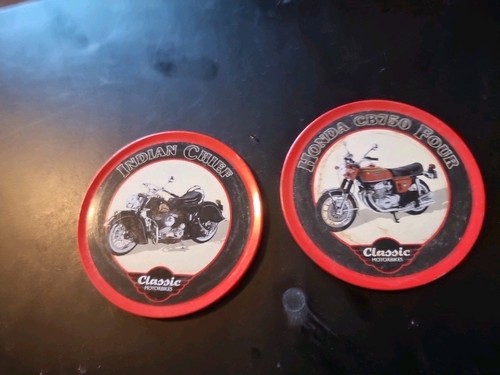 Motorbike coasters cork back - ,