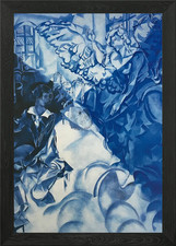 Blue Angel Painting by Marc chagall Framed Wall Art Poster Canvas Print Picture