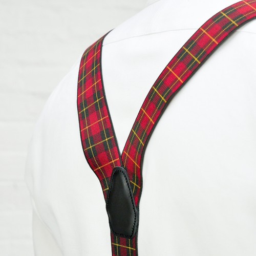 Tartan braces red green - braces,