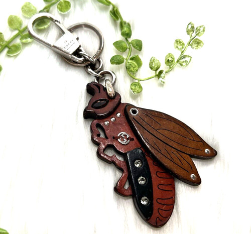 Gucci wood bee key holder - wood,