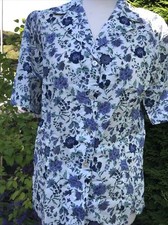 Penny Plain  Blue Floral Print