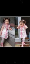 Baby Girl Rain Coat Shower Resistant Seethrough with Pink