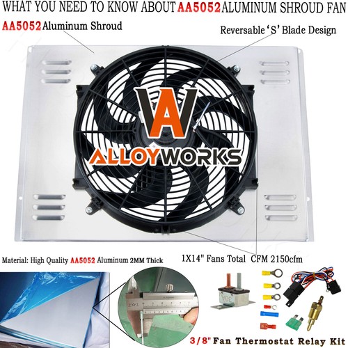 Aluminum radiator shroud fan - aluminum,