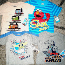 ( 4 NEW ) W/TAGS SZ T3 (STARS WARS-ELMO-2 THOMAS & FRIENDS) SHARP CUTE SHIRTS