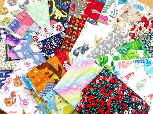 400g mixed fabric scraps - 400g,