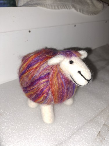 Needle felted funky coloured - felted,
