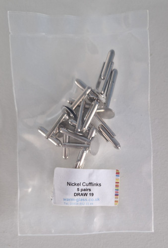 Nickel cufflink blanks 5 - cufflink,
