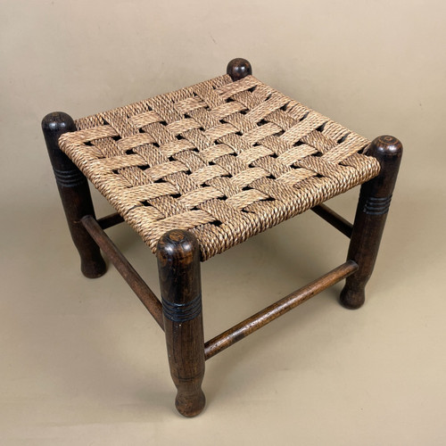 Antique wooden foot stool - wooden,