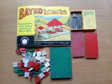 Bayko Building Construction Set Parts - Assorted Items & Manual 
