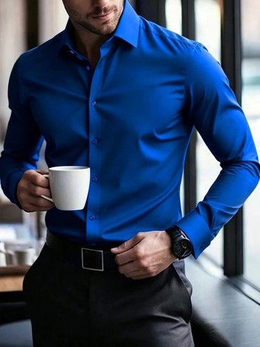 Mens long sleeve casual office - mens, casual/office