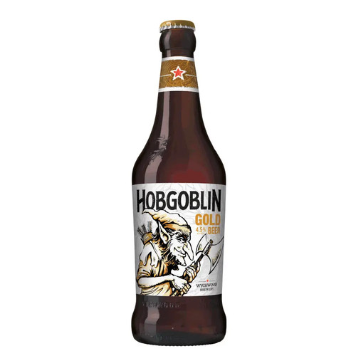 Hobgoblin gold ale - gold, bottles