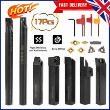 Lathe Turning Tool Set 16mm Shank Carbide Turning Tools Insert Holder Set 17 Pcs