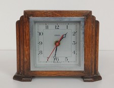 Mantel Clock Wooden Sterling Croydon Clocks Art Deco