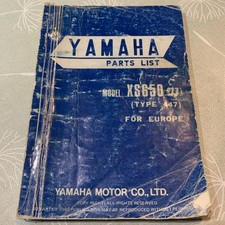 Yamaha XS650 Parts List