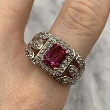 Pink Topaz & Spinel Halo