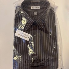 Van Heusen Button Down Long Sleeve Dress Shirt Stripes 16-16.5 Neck 32-33 Sleeve