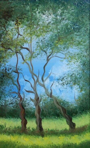Miniature landscape oil - miniature,