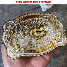 40mm For Men Rock Bull Ride Rodeo Big Cowboy Texas Western Shine Belt Buckle UK