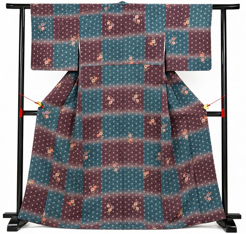 Japanese komon kimono silk - komon,