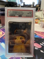 PSA 8 Pikachu With Grey Felt