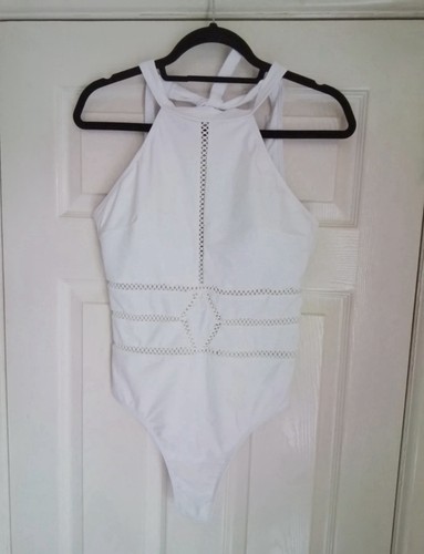 Ladies white halterneck - ladies,