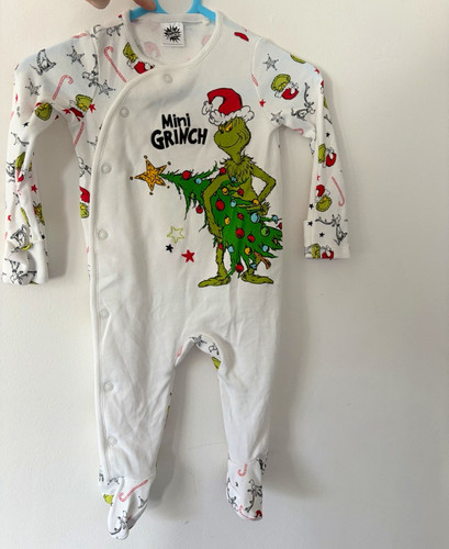 Grinch christmas baby - grinch, footed
