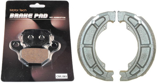 Front brake pads rear shoes - front,