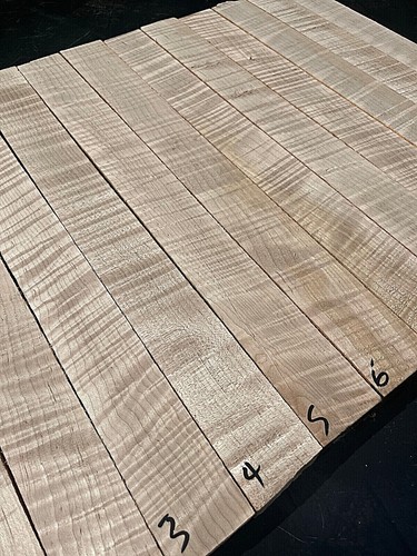 Curly flame maple cue splice - maple,