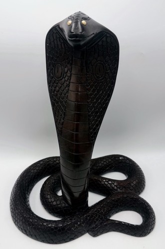 Hand carved cobra - carved, snake